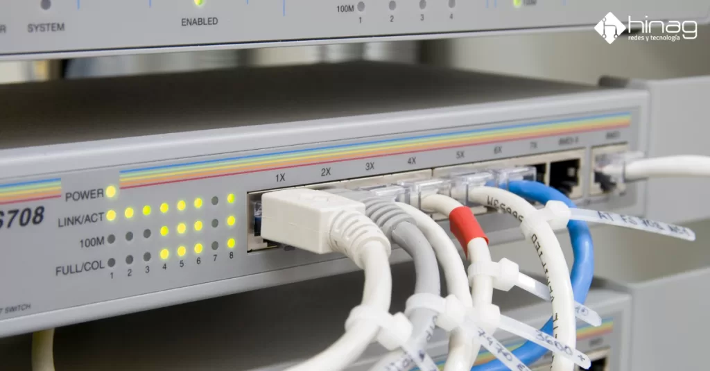 Gráfico de segmentación de tráfico con VLANs en una red empresarial